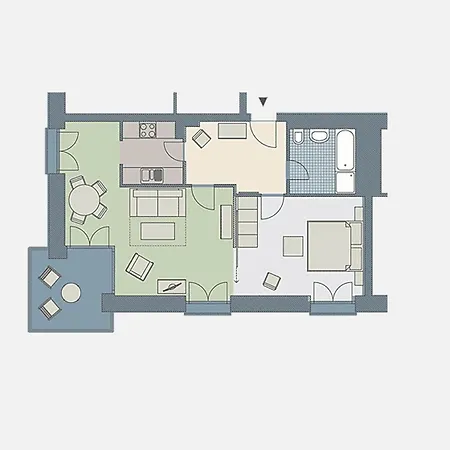 Kaiservillen - Mit 1 Schlafzimmer Und Balkon D122 Apartment *